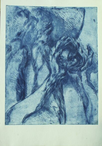 Ain\'t no shelter in your gaze - a Paint Artowrk by Juan Pablo  García Fuentes 